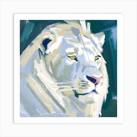 White Lion 02 1 Art Print