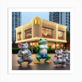 Mcdonald'S Frogs 1 Art Print