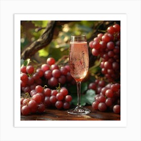 Wine And Grapes 2 Art Print