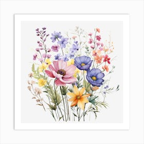 Watercolor Flowers 10 Art Print