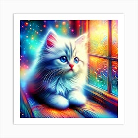 Feline Cat Creative Artwork Illustration 145 Art Print