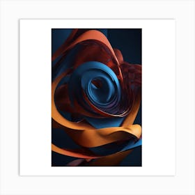 Abstract Swirls 1 Art Print