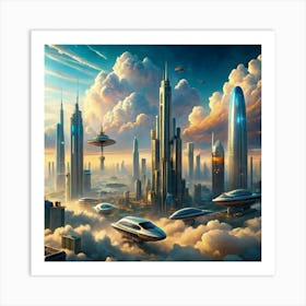 Futuristic City 3 Art Print