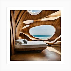 Zaha Hadid Expressionist Interior Hotel Beach By Art Print