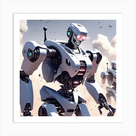 Futuristic Robots Art Print