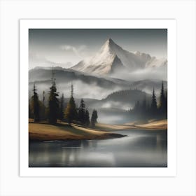 Mountain scene 1 Art Print