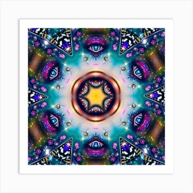 Psychedelic Mandala 52 Art Print