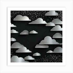 Many Silver clods Art Print