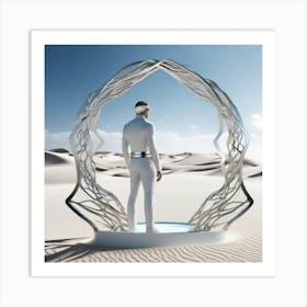 Man In The Desert 230 Art Print