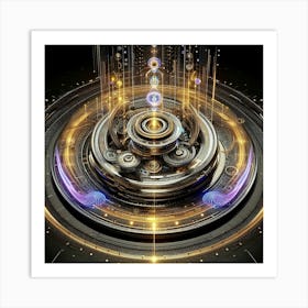 Quantum Leap: Journeying Through Time with the Quantum Time Machin Art Print