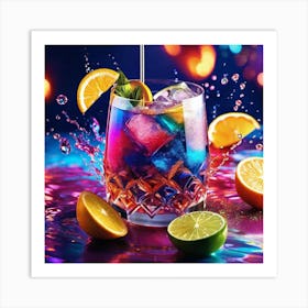 Colorful Drink 3 Art Print