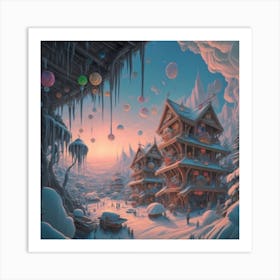 mountain village, 1 Art Print