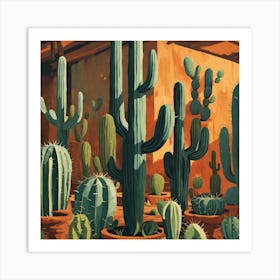 Cactus Garden 1 Art Print