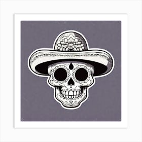 Day Of The Dead Skull 35 Art Print