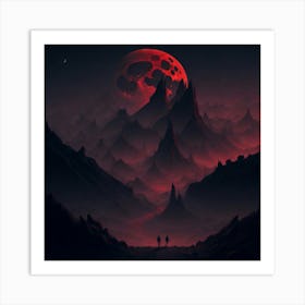 Red Moon In The Sky Art Print