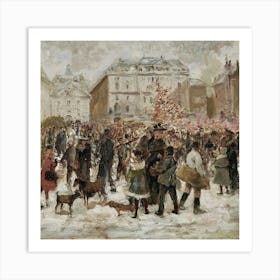 Christmas Market In Stockholm Art Print