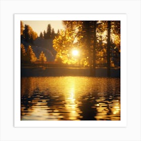 Sunset Over Water Art Print