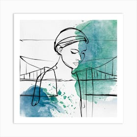 Watercolor Illustration Of A Woman Art Print