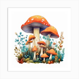 Mushroom Forest 6 Art Print