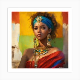 Beautiful African Woman Art Print