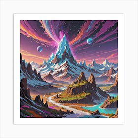 Space Landscape Art Print