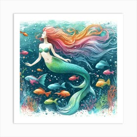 Illustration Mermaid 1 Art Print