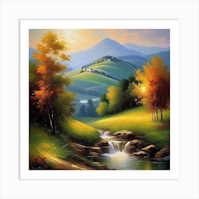 Stream In The Mountains 2 Art Print