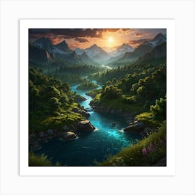 Landscape Painting 49 Art Print