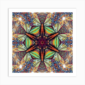 Butterfly Mandala 6 Art Print