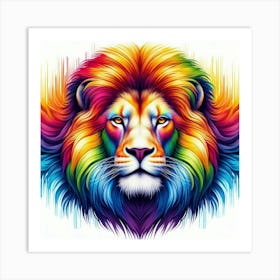 Rainbow Lion Art Print