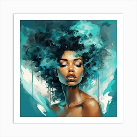 Afro Hair 12 Art Print