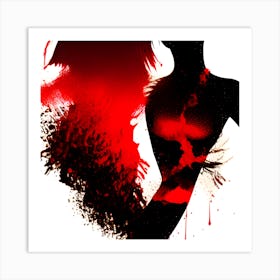 Silhouette Of A Woman Art Print