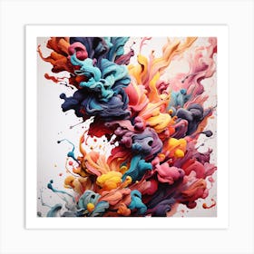 Colorful Splashes 1 Art Print