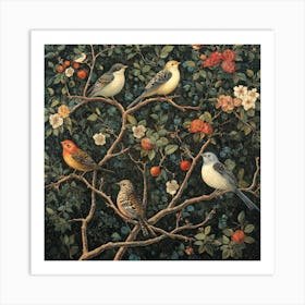 Birds In A Tree Art 19 Art Print