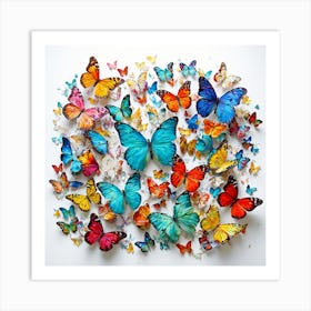 Colorful Butterflies Art Print