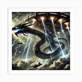 Thunder Serpent Command Vessel Weather Manipulation Amplifier Art Print