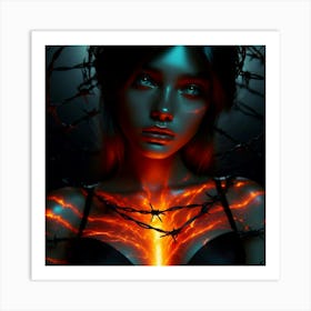 Heart on Fire Art Print