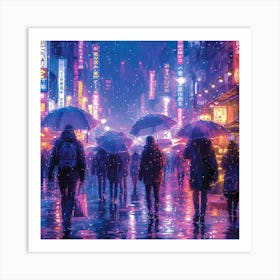 Night In Tokyo Art Print