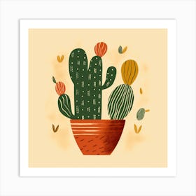 Cactus Illustration Art 72 Art Print