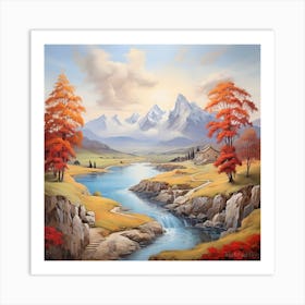 Autumn In The Mountains 2 Art Print