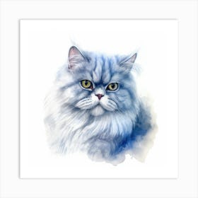 Blue Persian Cat Portrait 2 Art Print