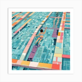 Swimming Art Print (6) Art Print