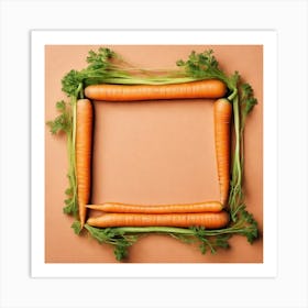 Carrots In A Frame 1 Art Print