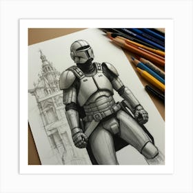 Star Wars Clone Trooper Art Print