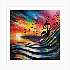 Music Notes 8 Art Print