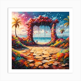 Love Connection In Paradise 1 Art Print