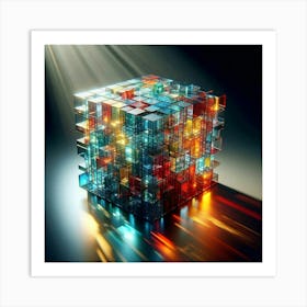 Cube Of Light Art Print