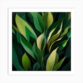 Abstract Leaves 3 Art Print