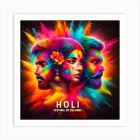 Holi Festival Of Colours Art Print