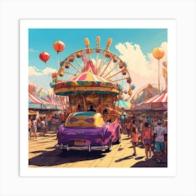 Carnival Ride Art Print